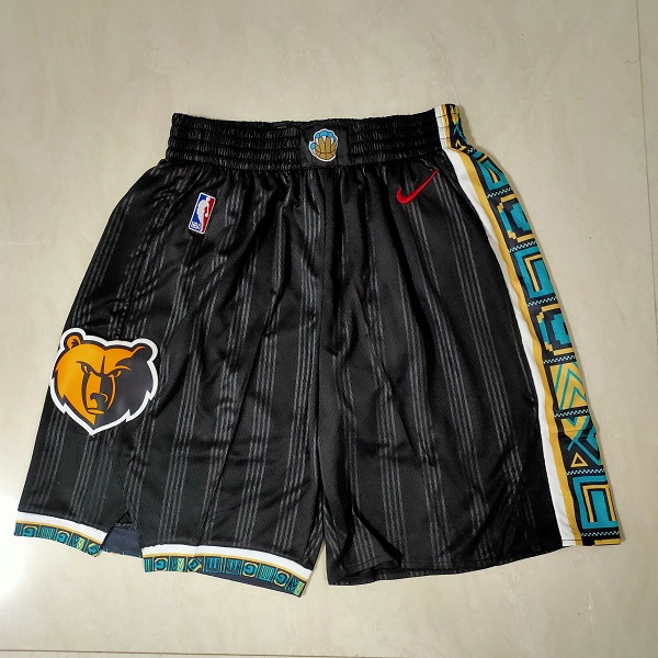 Men NBA Memphis Grizzlies Black Shorts 0416->memphis grizzlies->NBA Jersey